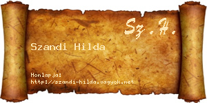 Szandi Hilda névjegykártya
